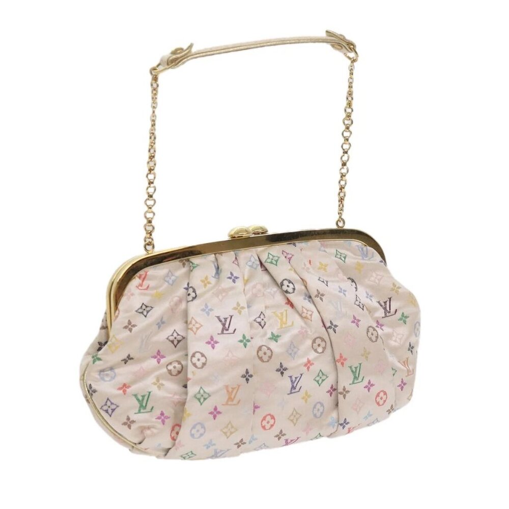 LOUIS VUITTON Monogram Multicolor Omoniere Hand Bag White LV Auth 62290SV